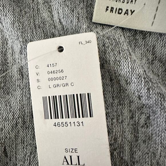 NWTs ANTHROPOLOGIE SATURDAY SUNDAY WRAP GRAY SHORT SLEEVE SWEATER PULLOVER - Picture 10 of 11